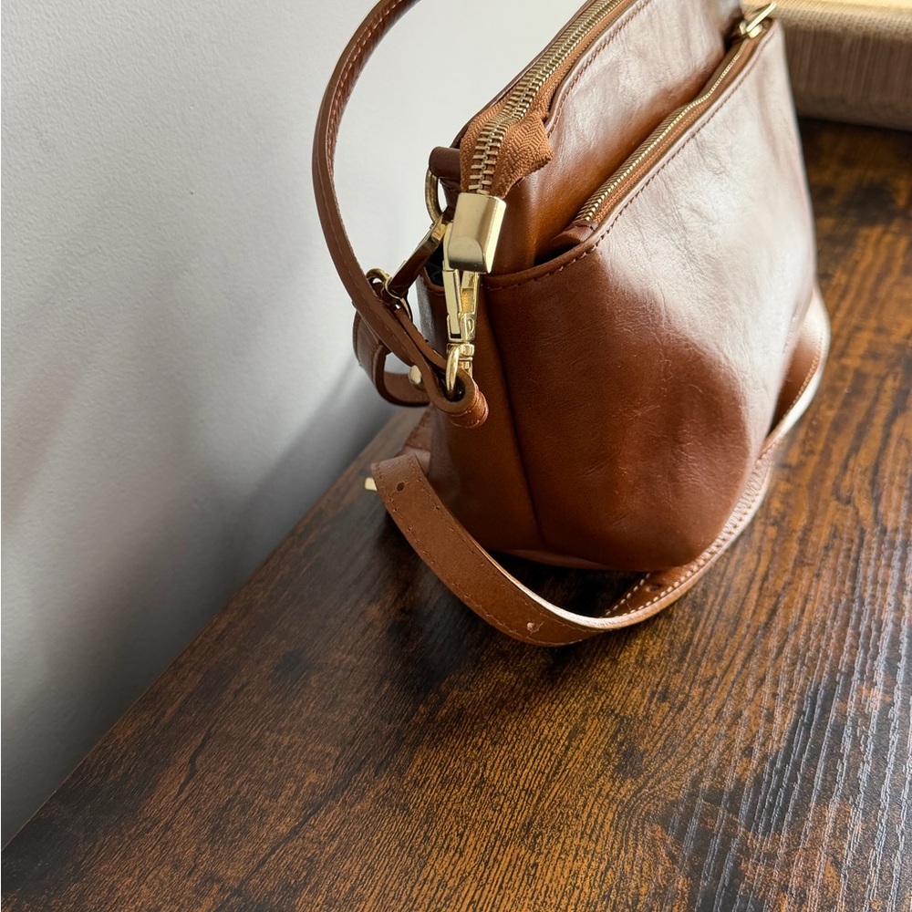 Divina Firenze Vintage Genuine Leather Crossbody Bag – Made in Italy - Picture 7 of 10